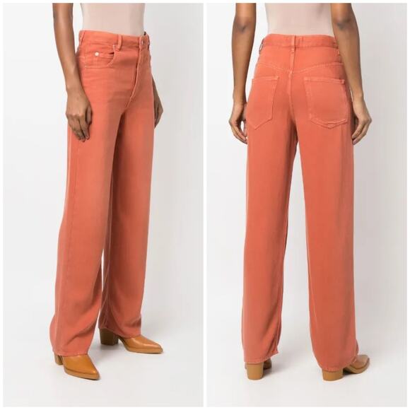 NEW Isabel Marant Étoile Tilorsya Pant Papaya - Picture 1 of 13